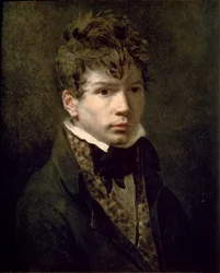 Portret van de jonge Ingres (1780-1867) 1790s